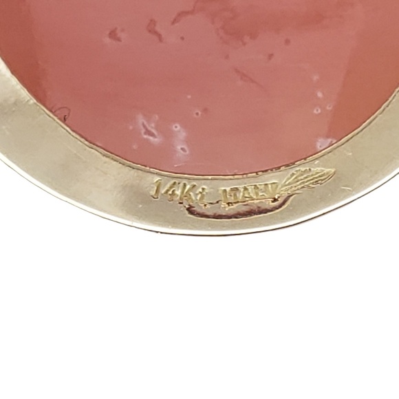 Vintage 14 Karat Yellow Gold Cameo Brooch/Pendant #13214 - Picture 5 of 6
